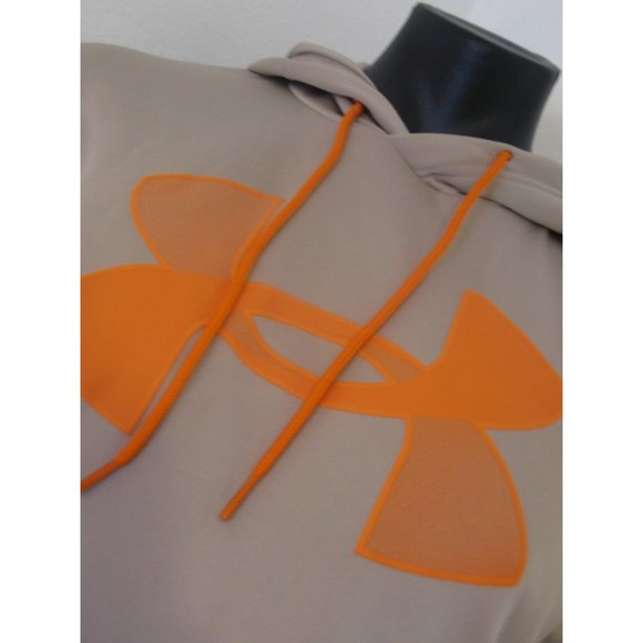 Underarmour Unisex Gray/Orange Sweatshirt Hoodie Large - Picture 8 of 12